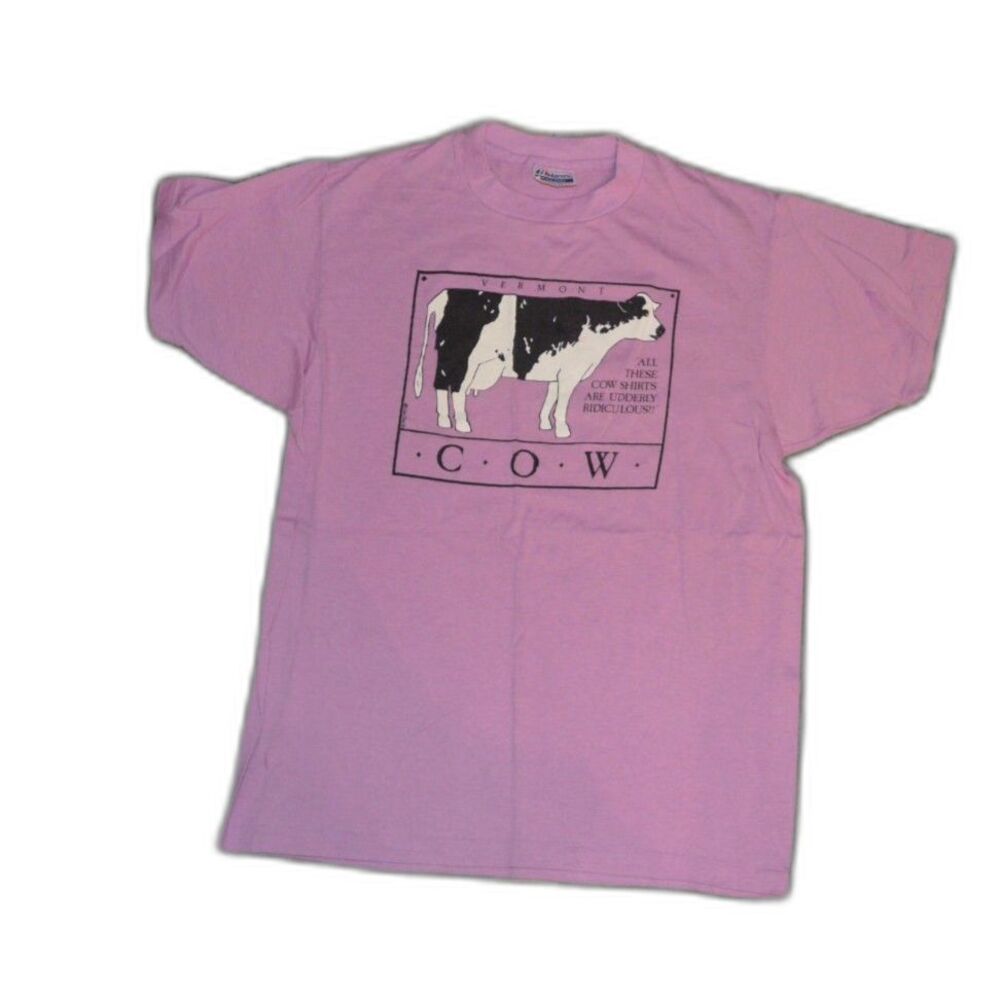 80s Single Stitch Vermont  All These Cow Shirts . Udderly Ridiculous T-shirt